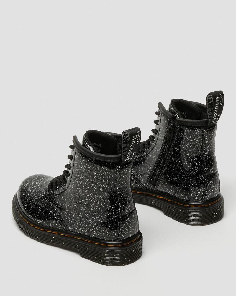 Dr Martens Toddler 1460 Glitter Veterlaarzen Kinderen Zwart | NL 132AHK